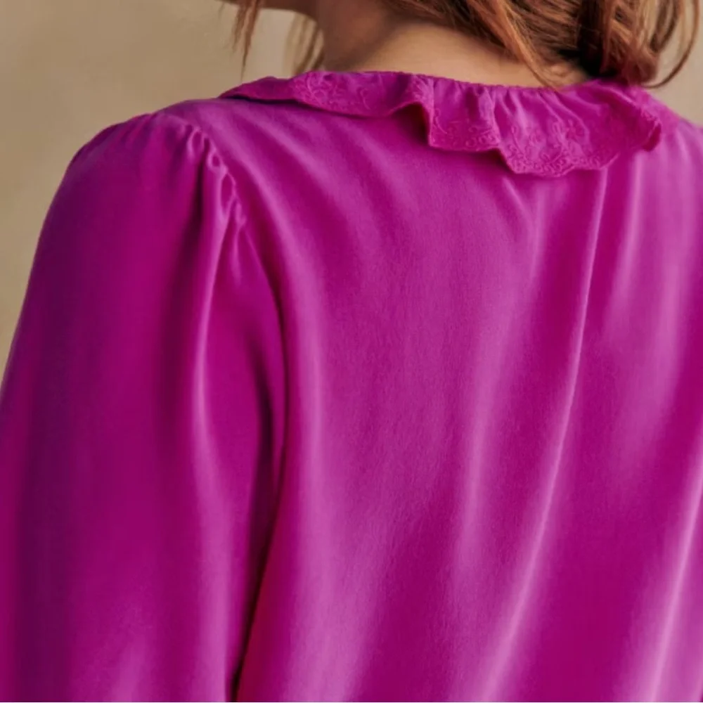 NWT Sezane 100% Silk Rosine Blouse - Picture 10 of 10